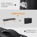 Lettino per Massaggio Portatile 186x60x58-81 cm con Cuscino Rimovibile e Borsa Nero-6