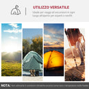 Tenda da Campeggio 2 Posti 426x206x154 cm con Vestibolo e Porte con Cerniera Grigio-6