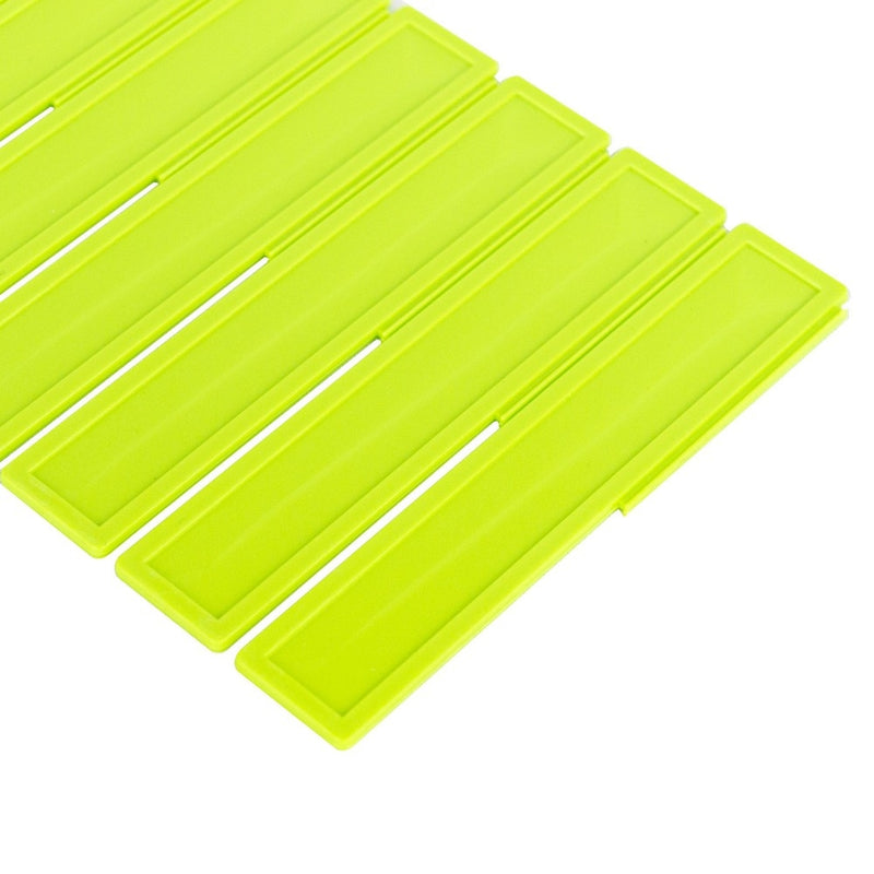 Set 3 Divisori Organizer 50x435mm Componibili per Cassetti in Plastica Verde-6