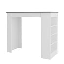 Tavolo da Pranzo Penisola 117x54x101,8 cm in MDF Swallow Bianco e Antracite-5