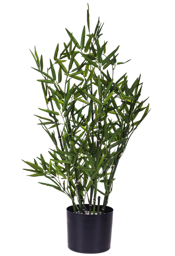 sconto Mini plante de bambou artificielle avec pot H 76 cm