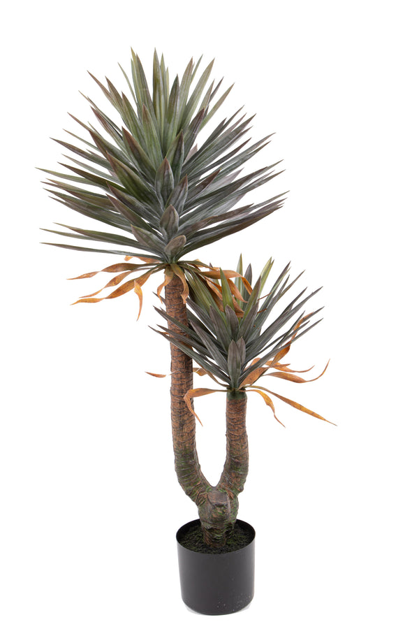 Plante Yucca artificielle en pot avec 2 branches H 142 cm sconto