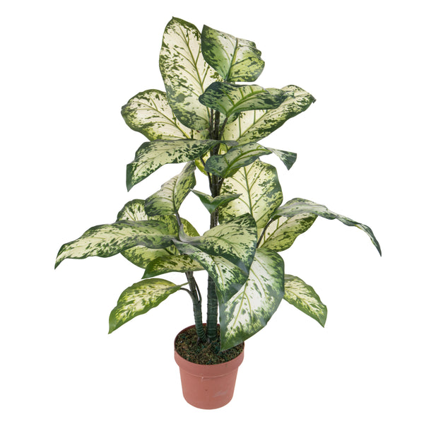 Plante artificielle Aglaonema en pot avec 22 feuilles H 100 cm sconto