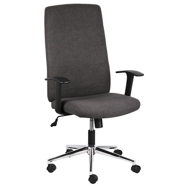 Fauteuil présidentiel exécutif en tissu gris pour bureau prezzo