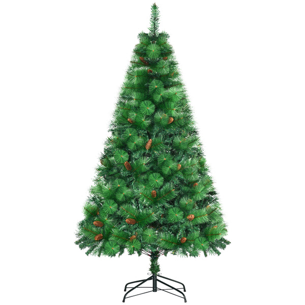 acquista Sapin de Noël artificiel H180 cm 782 branches avec décorations et socle en métal vert