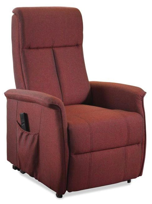 online Fauteuil Releveur Electrique 2 Moteurs en Microfibre Rouge