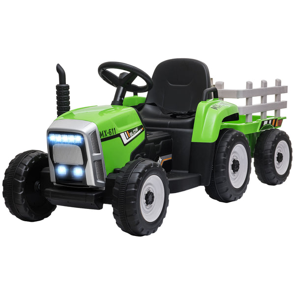 sconto Trattore Elettrico per Bambini 12V con Rimorchio Verde