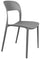 Lot de 4 chaises de jardin en polypropylène gris Vandi