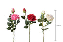 Set 12 Rose Artificiali con 2 Fiori 46 cm -2