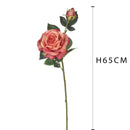 Set 6 Rami Artificiali con 3 Rose Real Touch H 65 cm-2