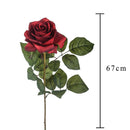 Set 8 Rose Artificiali Singola H 67 cm-2