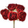 Set 12 Rami Rose Rosse Artificiali da 6 H 135 cm