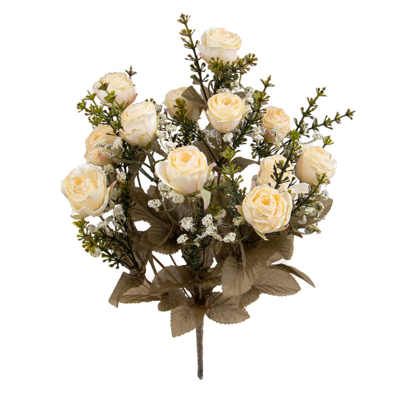 Set 2 Bouquet Artificiali di Rose Dry H 40 cm-1