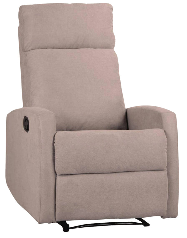 acquista Fauteuil relax manuel en tissu gris tourterelle