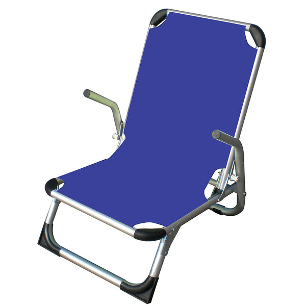acquista Chaise de plage Chaise de bain de soleil pliante en tissu Texilene bleu