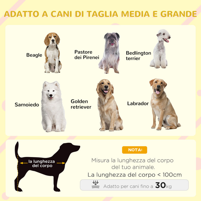 Cuccia per Cani da Esterno 124x112x105 cm con Terrazza e Tetto Impermeabile Grigio-7