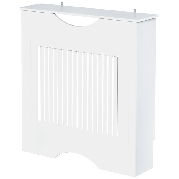 Cache-radiateur blanc 78x19x82 cm en MDF avec surface d'appui et design anti-basculement sconto