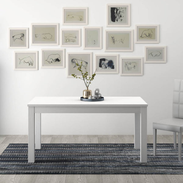 Table extensible 120/160x80x77 cm Firenze frêne blanc sconto