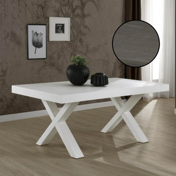 Table extensible 180/200x100x75 cm Gondar chêne graphite prezzo