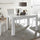 Table extensible 137/185x79x90 cm Jasna blanc