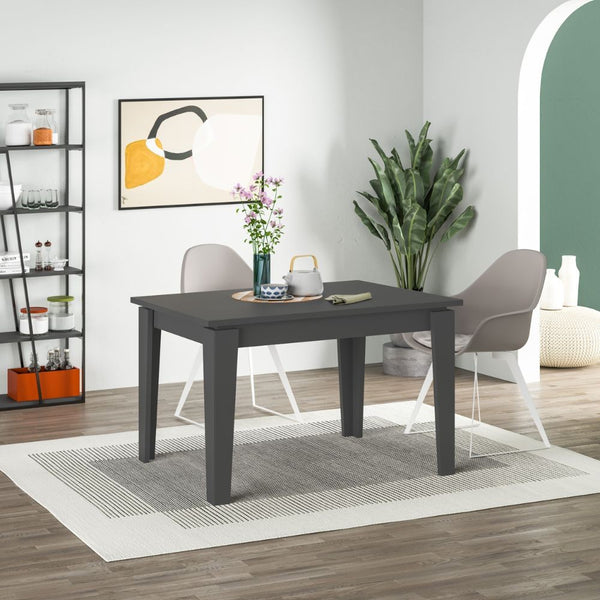 sconto Table extensible 120x80 cm en MDF Megaron Anthracite