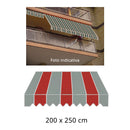 Tenda da Sole a Caduta 2x2,5m Tessuto in Poliestere Disegno P3011-2