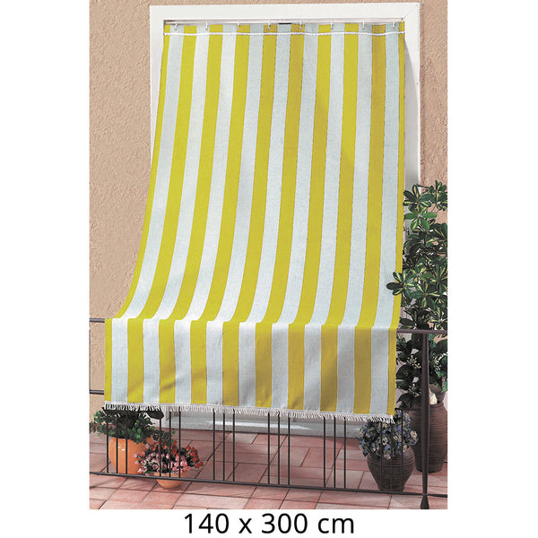 online Store pour Chevauchement 140X300Cm avec Anneaux Tissu Rayé Jaune