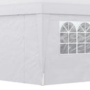 Gazebo da Giardino Pieghevole 3x3m con Design Pop Up e Finestre in Tessuto Oxford Bianco-9