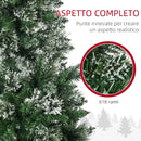 Albero di Natale Artificiale Innevato 180 cm 618 Rami 240 Luci LED Verde-6