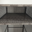 Armadio da Giardino 2 Vani 60x63x120 cm in Rattan PE Grigio-8