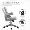 Sedia da Ufficio Ergonomica con Altezza Regolabile e Braccioli Sollevabili   Grigio-6