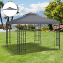 Tetto di Ricambio per Gazebo 3x3m a 2 Livelli e Resistente ai Raggi UV   Grigio Scuro-2