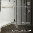 Set 2 Lettini Prendisole da Giardino 55x195x30 cm in Alluminio e Poliestere Beige-7