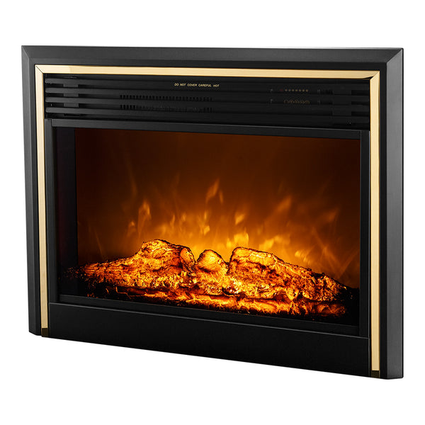 acquista Camino Elettrico da Incasso 65,4x81,6x23,2 cm Effetto Fiamma 1950W Richi Nero