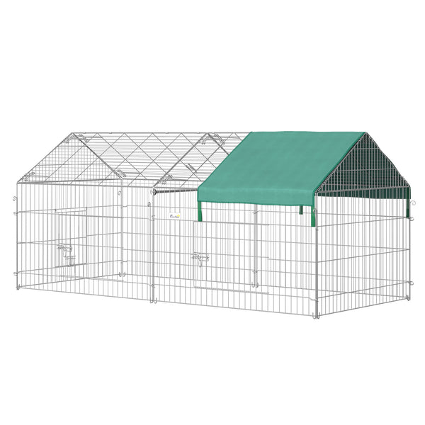 online Recinto Recinzione per Animali Domestici 220x103x103 cm con Copertura in Acciaio