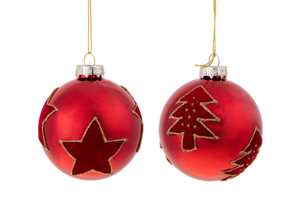 sconto Set de 6 Boules Déco pour Sapin de Noël Ø8 cm