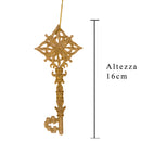 Set 12 Chiave Decorata H16 cm Oro-2