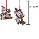 Set 12 Babbo Natale Decori H13/10 cm -2