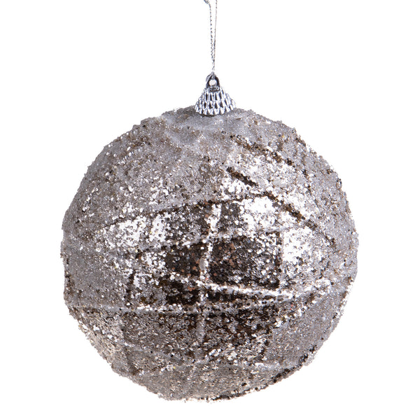 Lot de 6 Boules pour Sapin de Noël Décoré Ø12 cm Champagne sconto