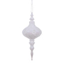 Set 12 Palline Decorative per Albero di Natale con Punta H19,8 cm Bianco-1