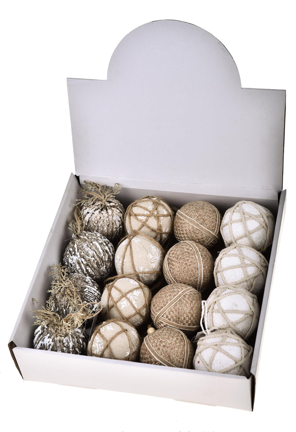 Boules de Noël assorties, 16 pièces Ø8 cm Naturel acquista