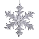 Set 12 Fiocco Neve con Glitter H12,6 cm Bianco-1