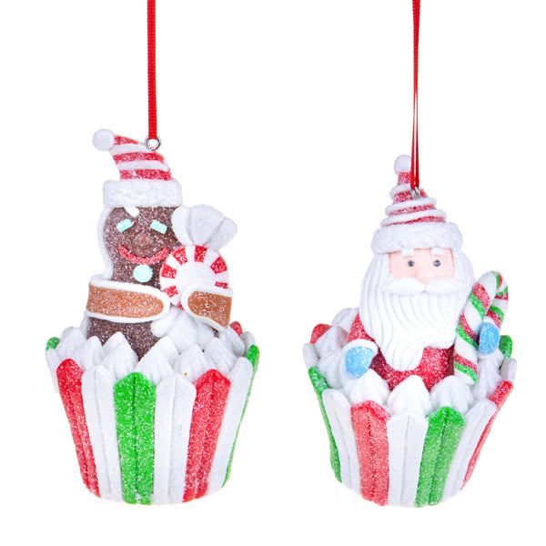 Set 3 Set de 2 Muffins de Noël 10,7 cm Blanc/Rouge acquista