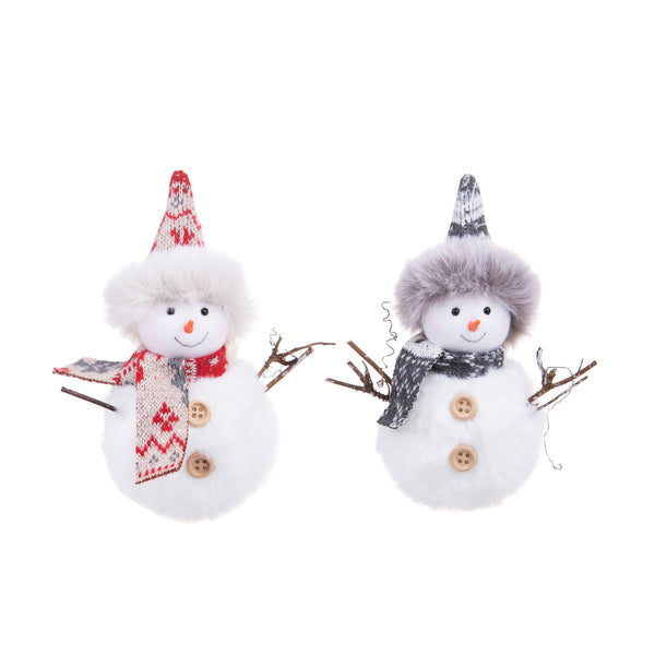 prezzo Set 12 bonhommes de neige avec écharpe H12 cm