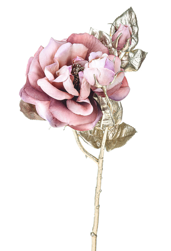 prezzo Set 6 roses anglaises à paillettes H48 cm