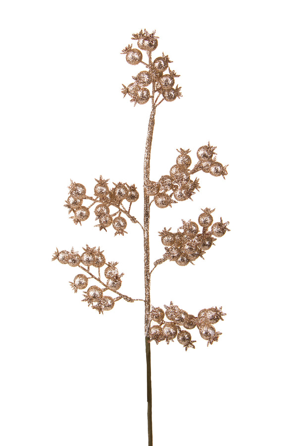 Set 12 Branches de Rose Sauvage H69 cm Champagne sconto