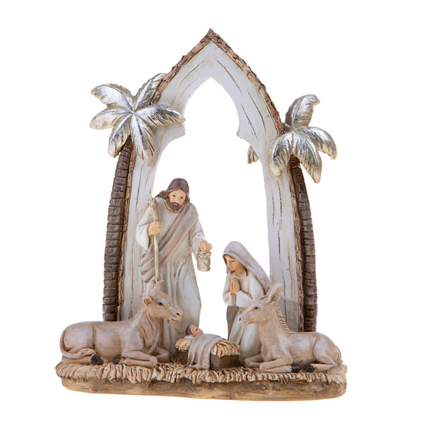 online Nativité aux palmes 22 cm en résine