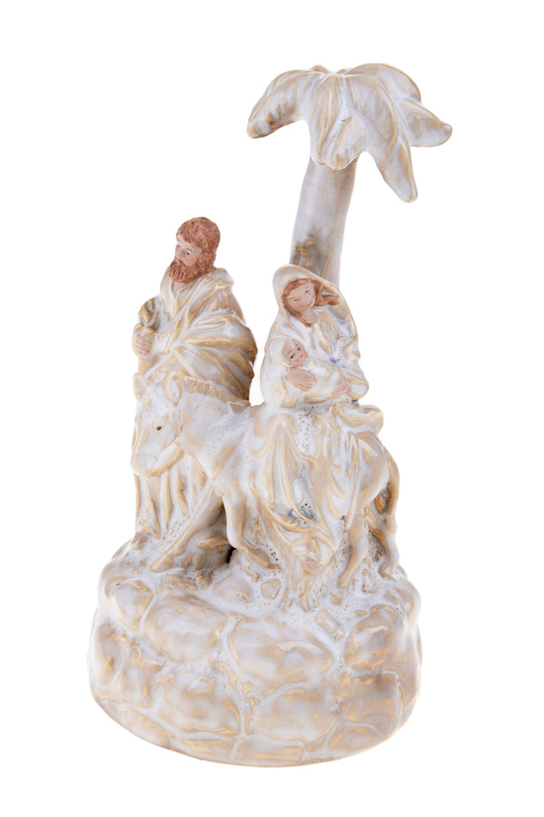 Carillon Nativité avec âne 23 cm en porcelaine online