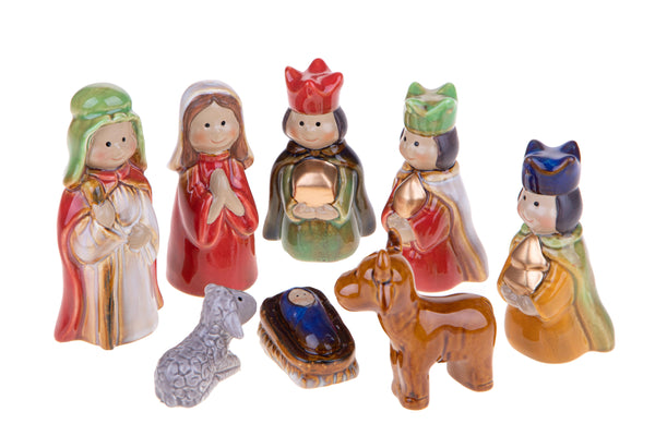 acquista Nativité 8 personnages 13 cm en porcelaine