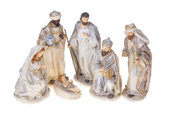 sconto Nativité 6 personnages H30,5 cm en résine